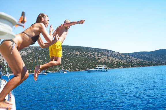 Watersports and waterfun on a charter