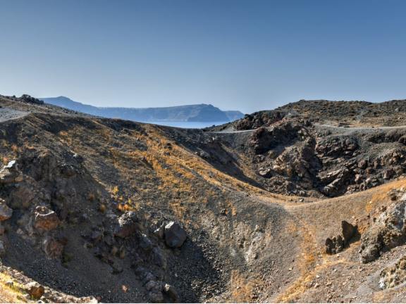 Visiting Nea Kameni feels like visiting another planet- craters, hissing, spectacular views. A huge contrast to the very Greek town of Fira