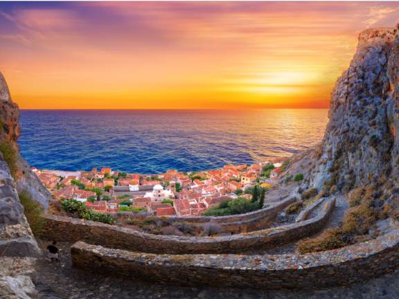 Departing from Athens past the Saronic and Argolic Gulf lies Monemvasia - a well kept yacht charter secret. To visit with a catamaran, we recommend a 10 days charter