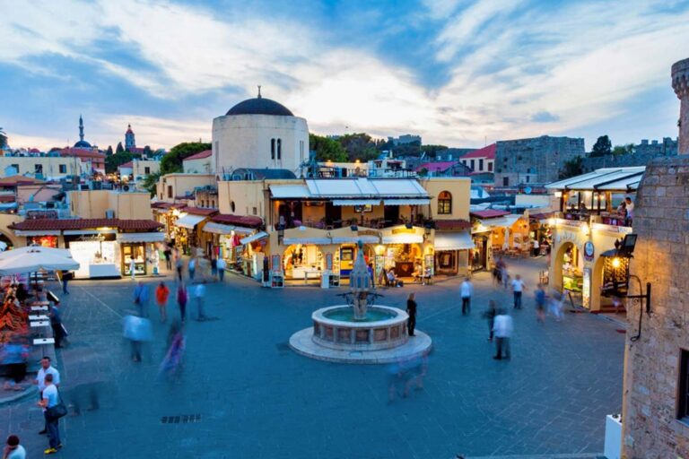 Rhodes town.