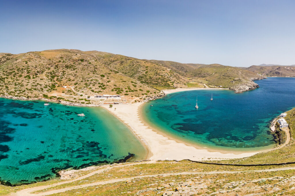 Kolona beach of Kythnos island in Cyclades, Greece.