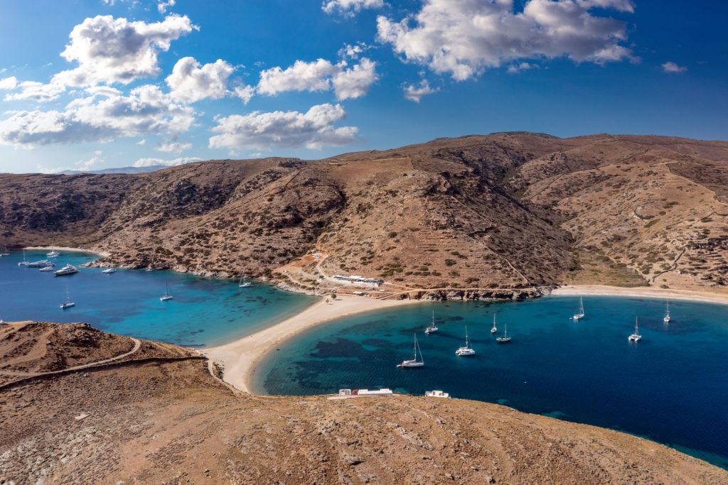 Kolona Beach Kythnos Yacht Charters