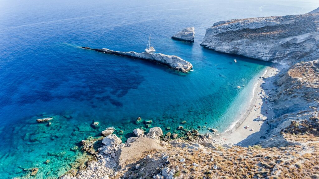 Katergo beach in Folegandros Island Cyclades Greece-min