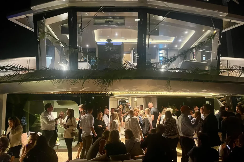 Party onboard Superyacht THIS IS IT at MYBA Yacht Show 2025, Sanremo, Italy