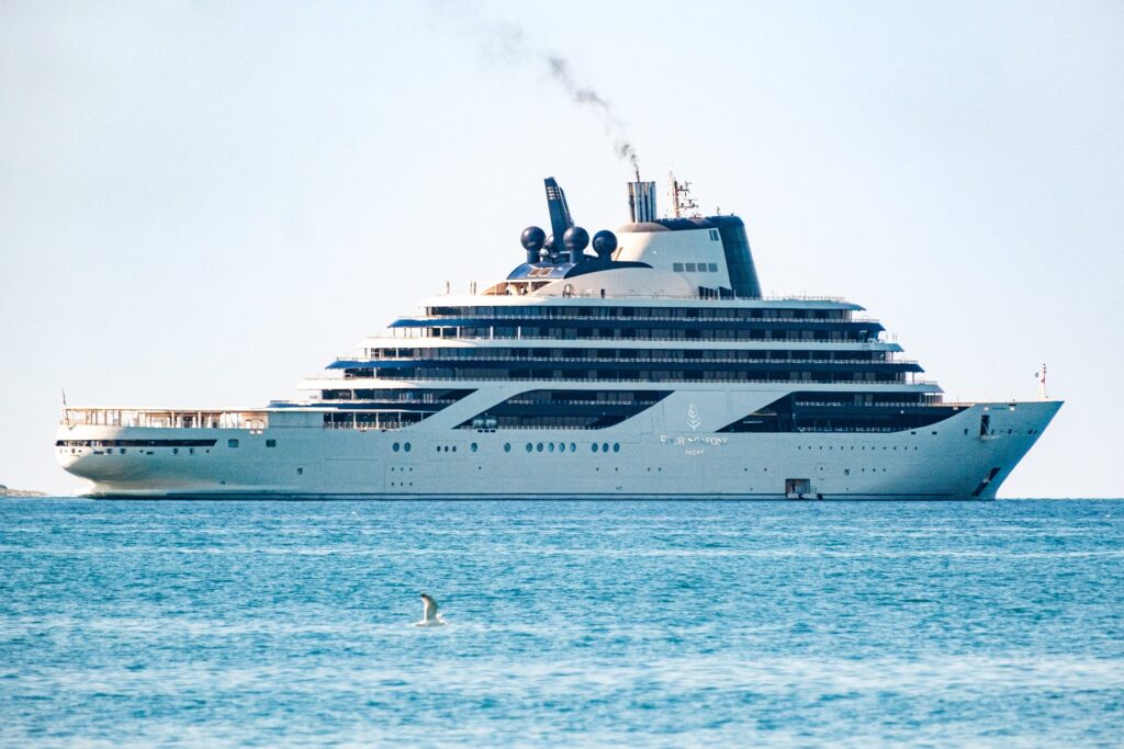 The hotel ship Four Seasons I at anchor off Porec, Croatia