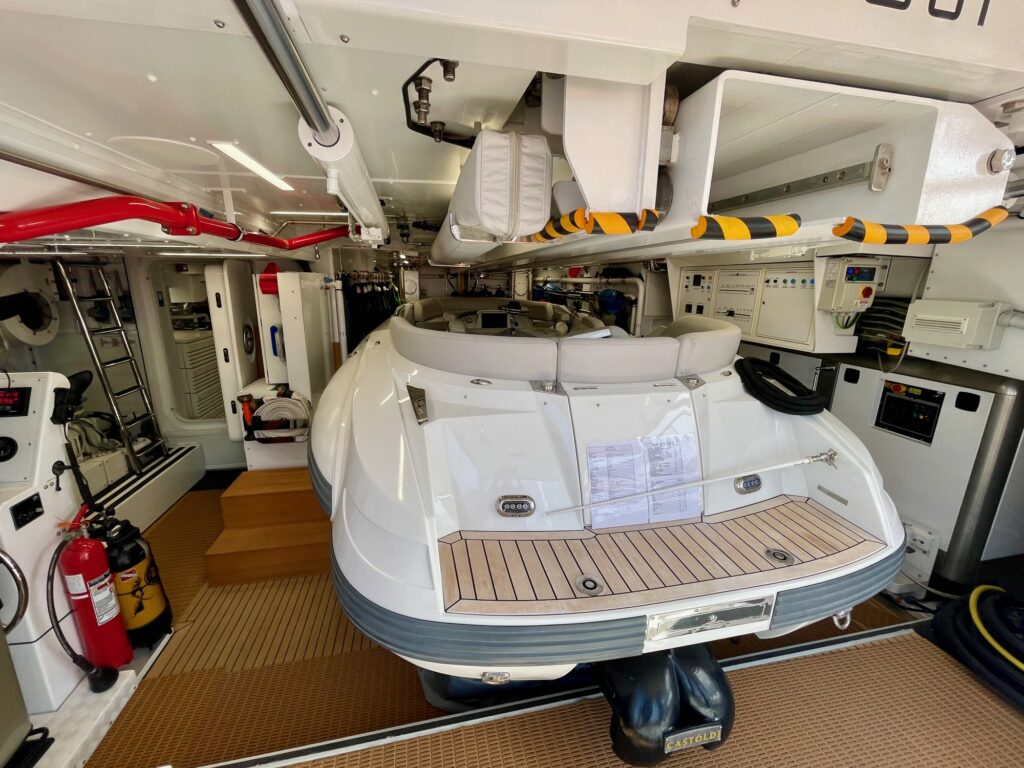 BOJI, the tender garage with the jet tender
