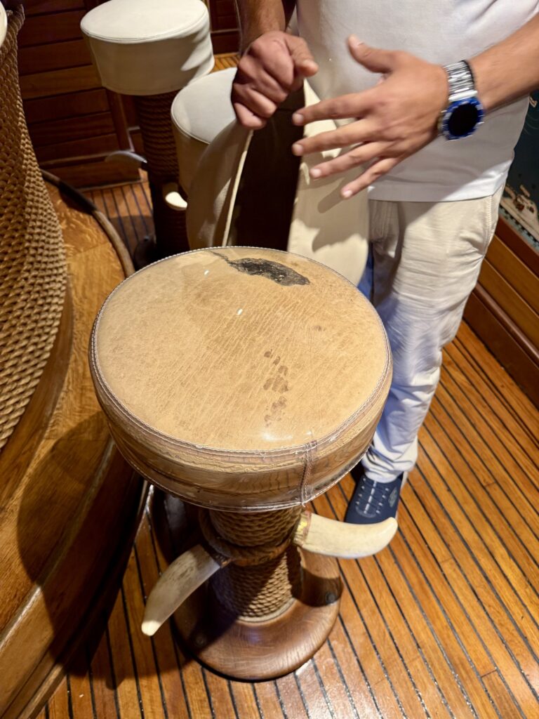 CHRISTINA O, one of the original stools at Ari's Bar