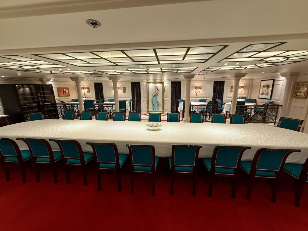 CHRISTINA O, the dining room set for a full group