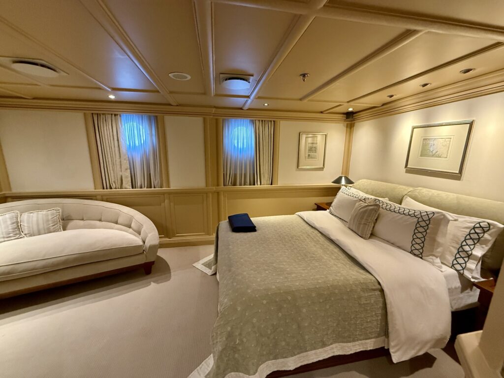 CHRISTINA O, a twin guest cabin