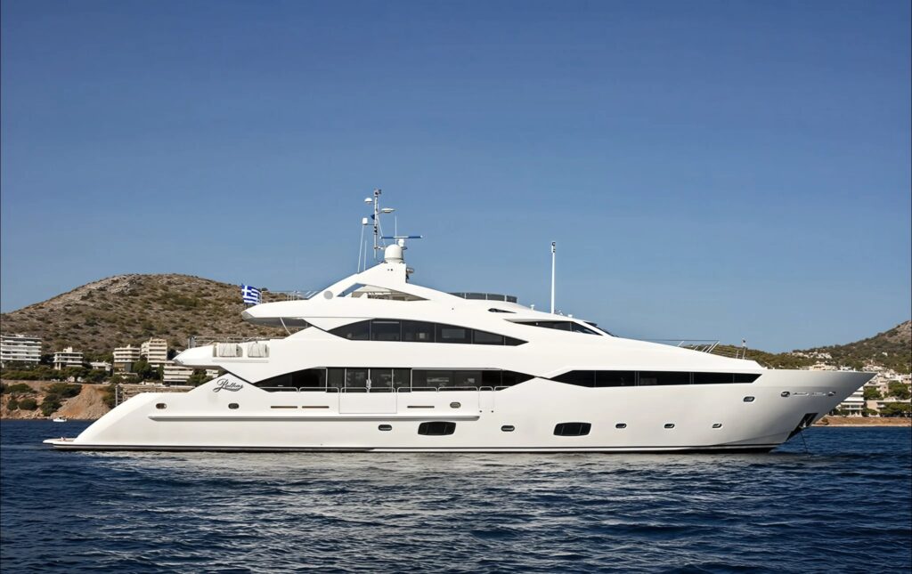 PATHOS, a 131 foot Sunseeker motor yacht, in Greece