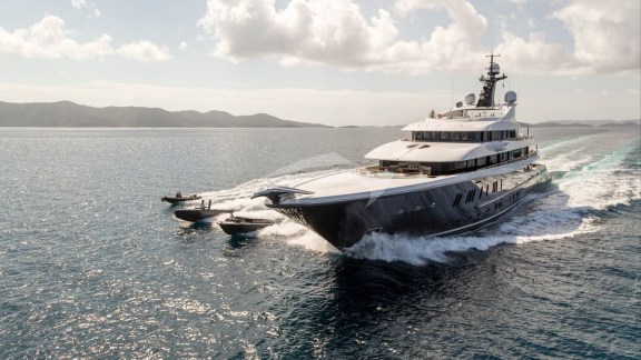 Underway with tender and toys