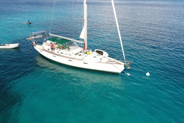 Resting in a secluded anchorage