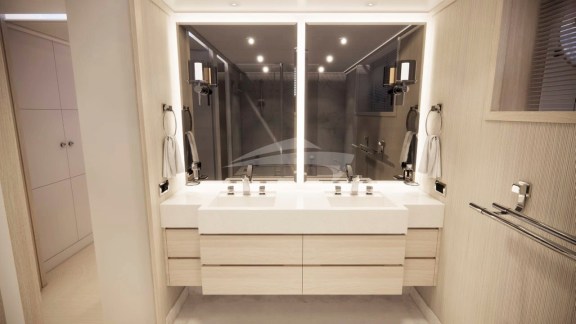 Guest en suite with double sinks