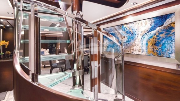 Stairs to Sky lounge (Bridge Deck)