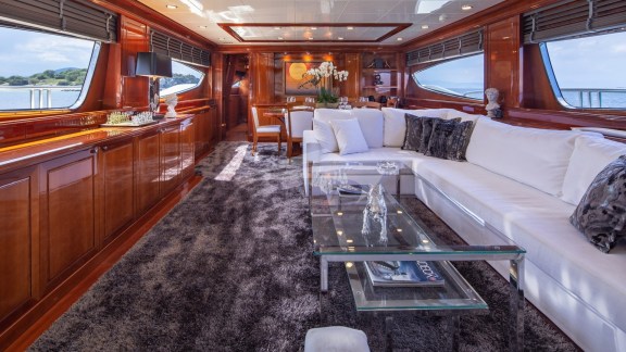 Motor Yacht Divine main saloon