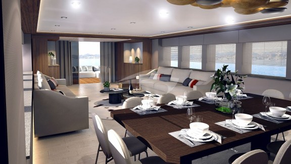 Modern and spacious main salon