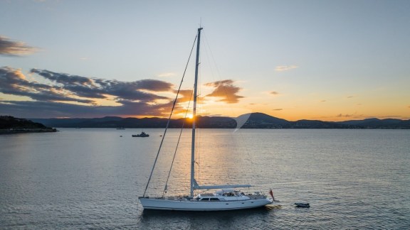 At anchor in evening