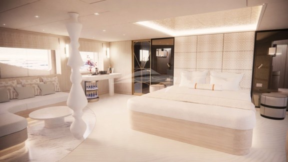 Master suite is full beam with king bed