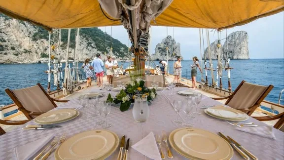 Exterior Dining Area With Sea Views