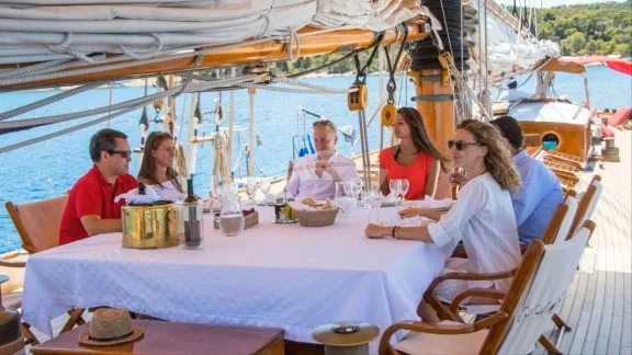 Exterior Dining Area With Sea Views