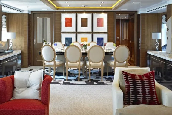 Eating/dining Saloon Aboard Yacht KATHLEEN ANNE