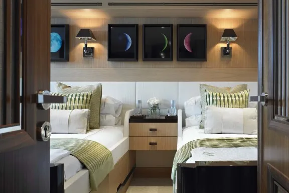 Green Twin Bed Cabin Aboard Yacht KATHLEEN ANNE
