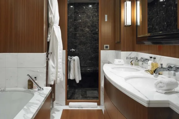 Main Master Bath On Board Yacht KATHLEEN ANNE