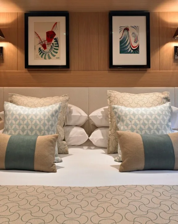 Blue Twin Bed Cabin On Yacht KATHLEEN ANNE