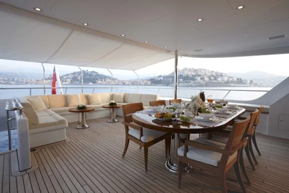 Aft Deck Aboard Yacht KATHLEEN ANNE