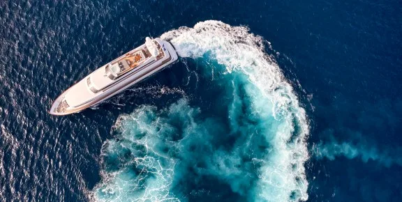 Aerial View Of Yacht ELEMENT