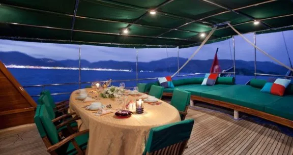 Gulet S DOGU - Aft Deck Dining