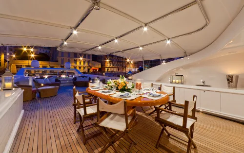 Yacht SOPHIE BLUE - Sundeck Dining