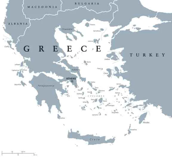 Greece political map.