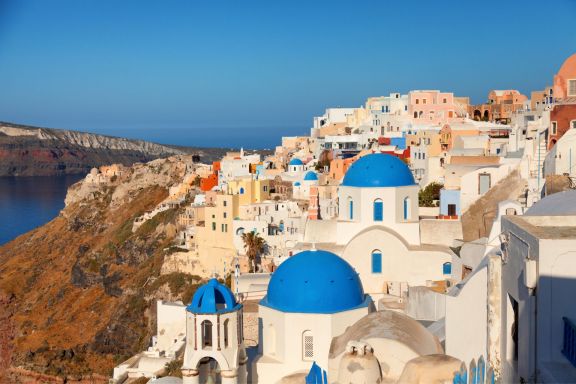 Oia Santorini Blue and White Domes