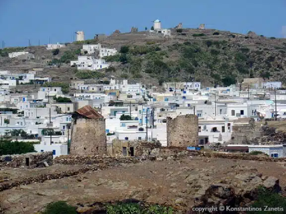 Chorio town in Kimolos.