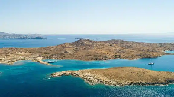 Top view of Delos by Discover Greece.