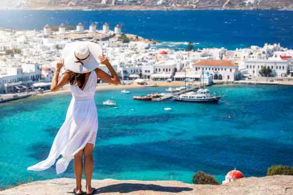 Mykonos is a windy island, docking your yacht in high season is an exciting event. You better hold on to your hats!