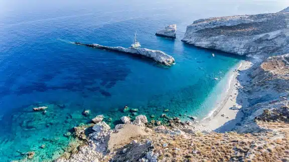 Katergo beach in Folegandros Island Cyclades Greece-min