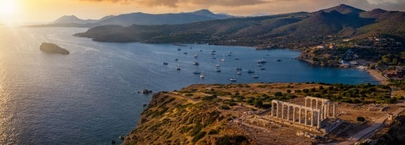 Some catamarans have moved it's base from Athens to Cape Sounion (Laurio)- the southernmost cape of Attica and the Gateway to the Cyclades - an interesting option to land in Athens and still start 