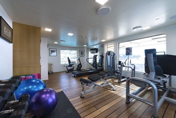 Onboard Gym with full set of equipment on Motor Yacht CHAKRA