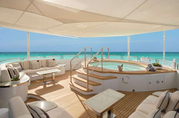 Jacuzzi onboard Luxury Motor Yacht GALAXY