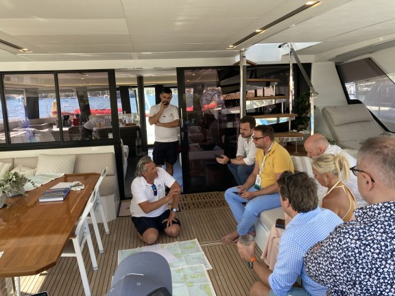 Onboard Alexandra II, at the East Med Yacht Show in Poros 2024, Captain Evan gives us a rundown of his ideal itinerary