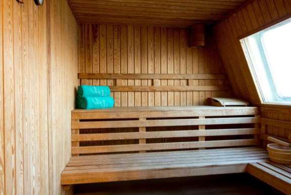Sauna onboard Luxury Motor Yacht LAUREN L