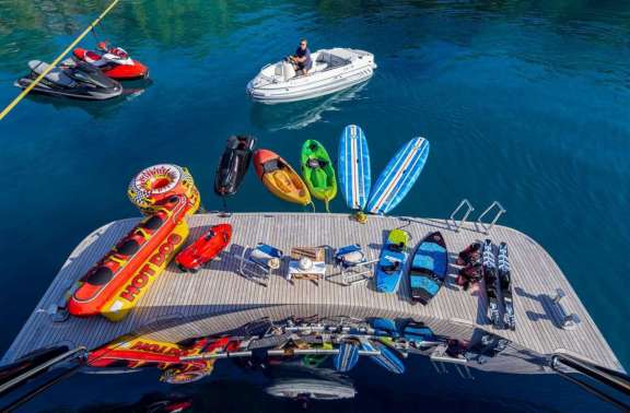 Water Toys off the back of Luxury Motor Yacht ZALIV III