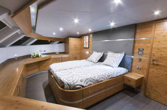 Sunreef Power Catamaran SKYLARK master cabin