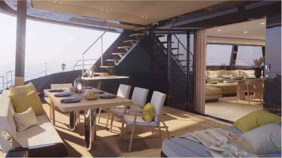 Sunreef Yachts Eco Catamaran The Idler Aft deck and dining area