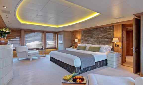 Master Cabin onboard Luxury Motor Yacht Alexandra