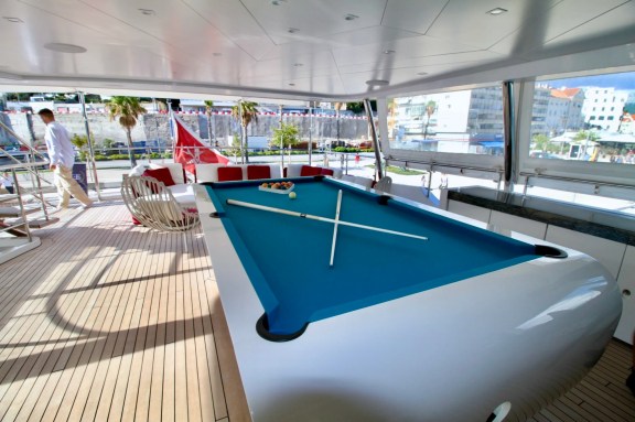 Gimbled Pool Table, Motor Yacht Happy Me