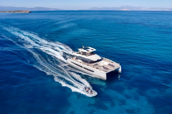 Greece power catamaran charter, Chirstal Mio
