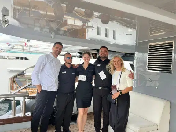 Charter Broker Sarah with Crew, at CRO Y.A. in Split, Croatia 2024
